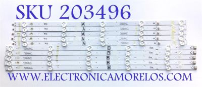 KIT DE LED'S PARA TV VIZIO (10 PIEZAS) / NUMERO DE PARTE 261501009370 / 261501009360 / F-60C-569X15-A-190918 / F-60C-617X15-B-190918 / V605A / V605B / P 0BM3B / PANEL SD600DU1.1 / MODELOS V605-G3 / V605-G3 LFTRYRKV